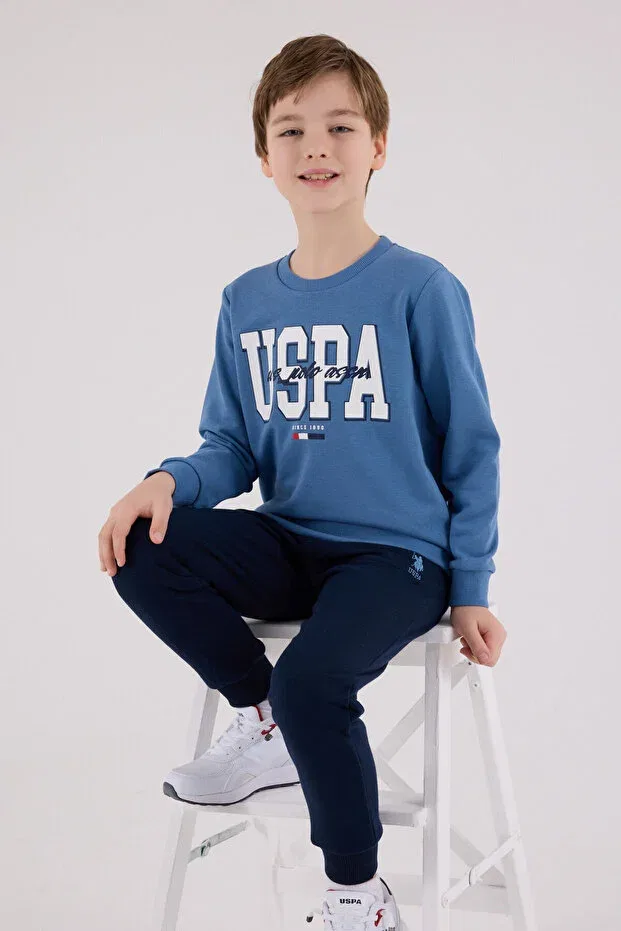 Детский комплект спортивного костюма для мальчиков Licensed U.S. Polo Assn., Blue