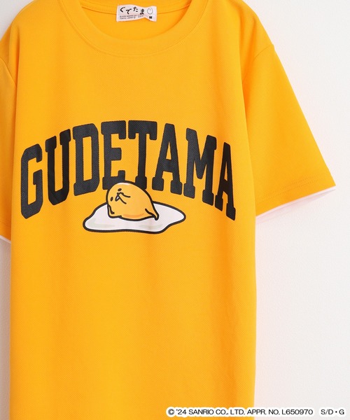 

Футболка с коротким рукавом, сетчатыми манжетами, принт в виде сот Sanrio, светло-оранжевый