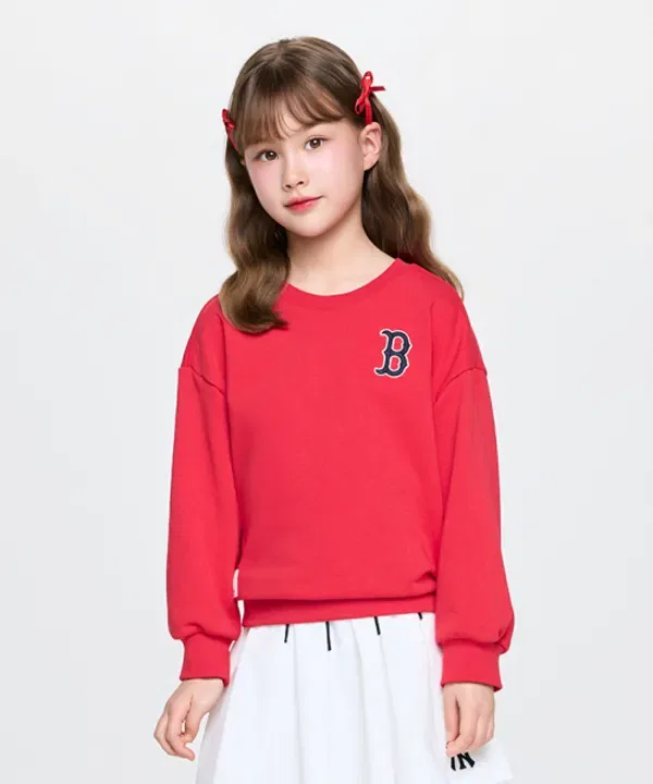 Спортивный свитшот с логотипом, SPORTIVE BASIC Mlb Kids, красный — фото 4