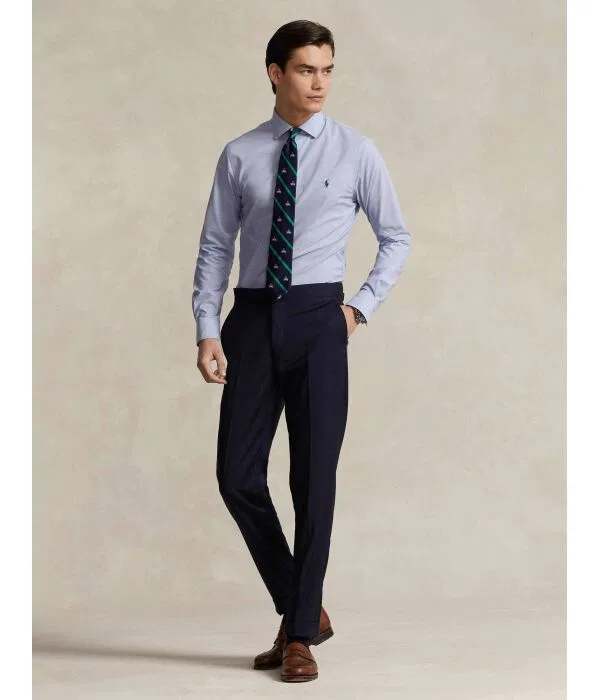 Мужская рубашка slim fit Polo Ralph Lauren, синий — фото 2