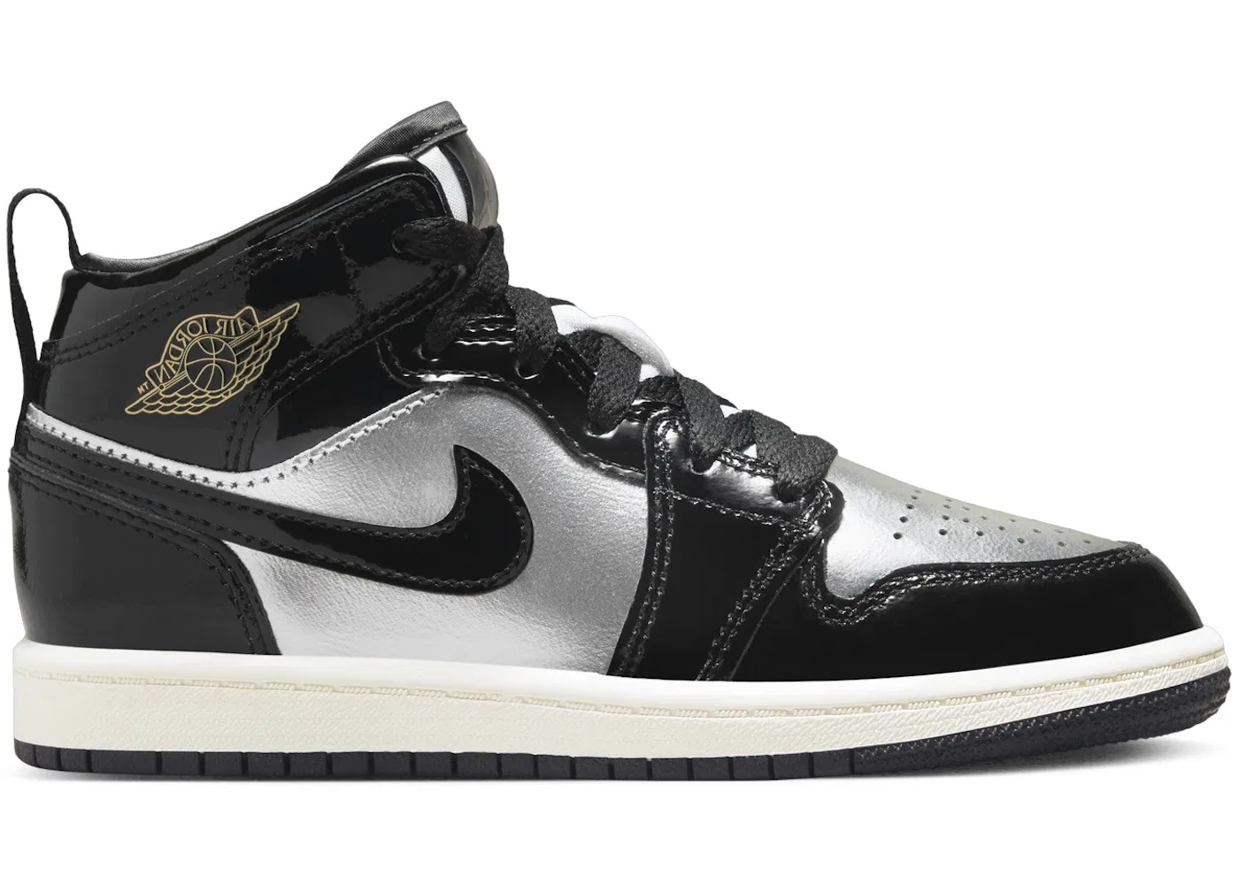 Детские кроссовки Lifestyle Jordan 1 Mid SE Jordan Black/Metallic Silver/Sail/Metallic Gold