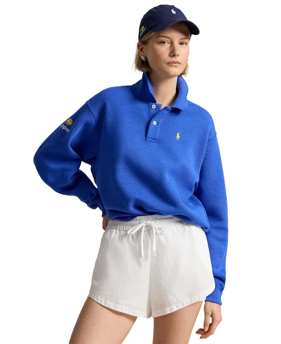 Женская футболка-поло с длинным рукавом US Open Polo Ralph Lauren, New Iris Blue