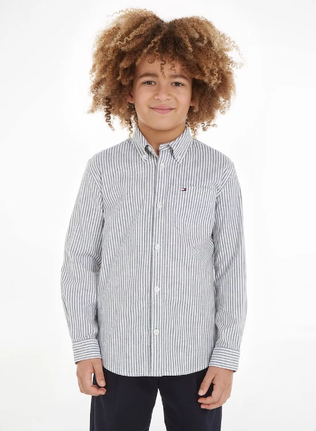 Рубашка с полоской Ithaca Essential Ithaca Stripe Tommy Hilfiger, голубой