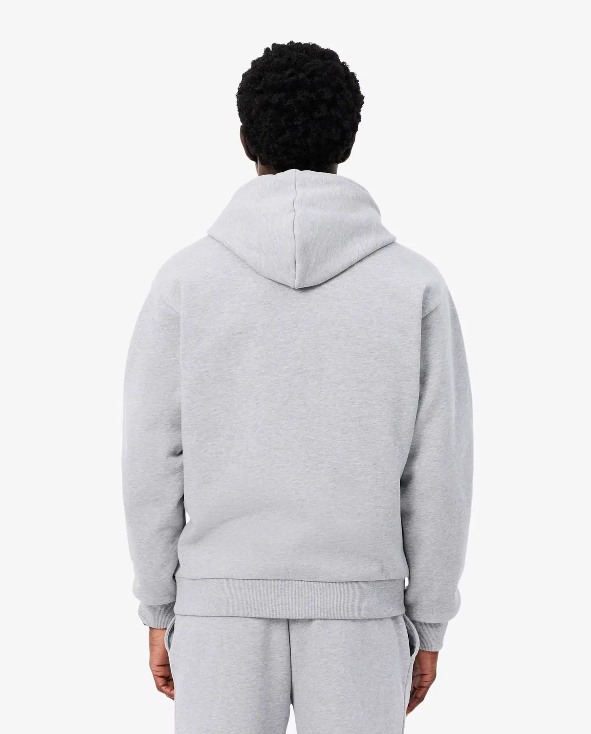 Мужская худи Lacoste с капюшоном, свободный крой, Gris Oscuro — фото 2