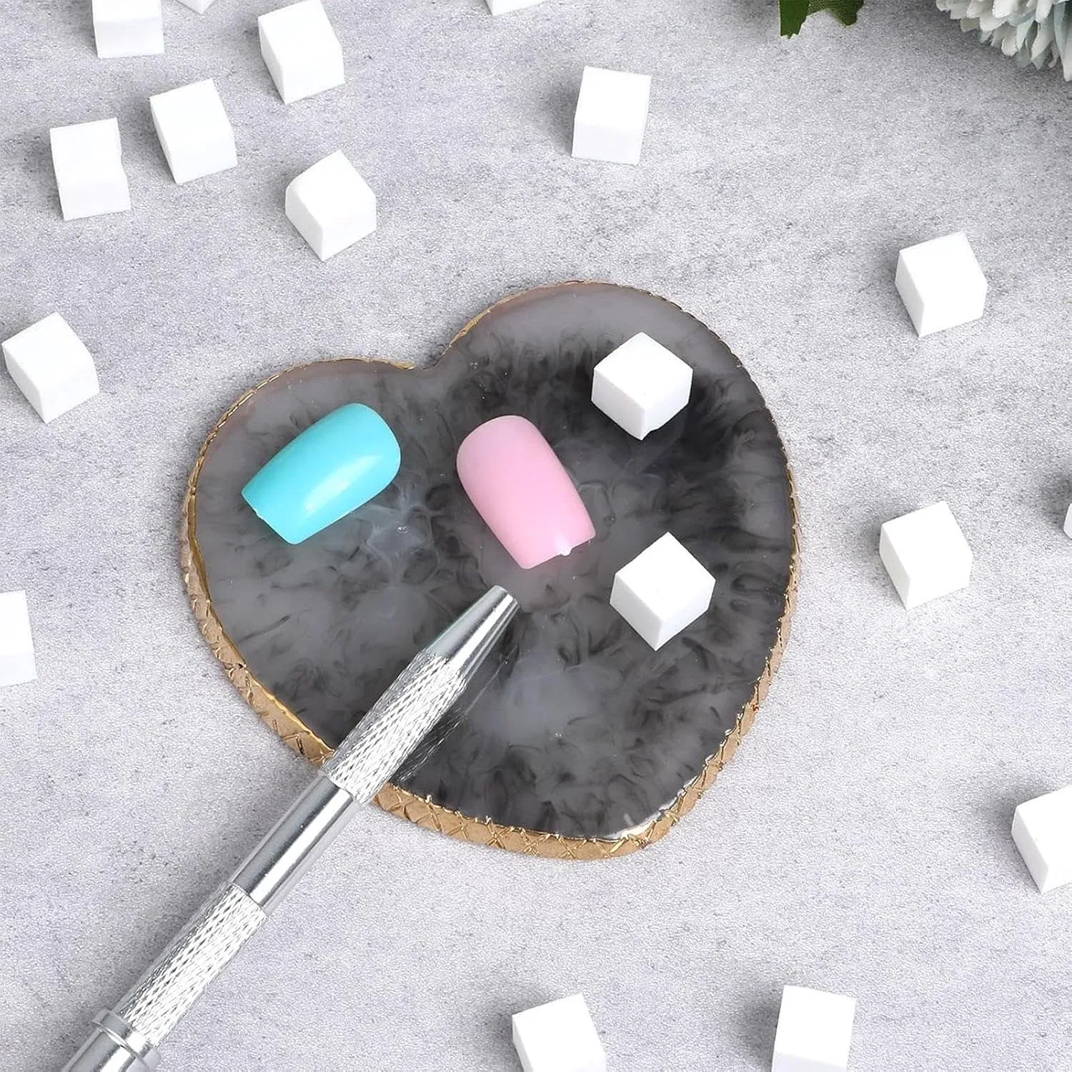 Губка для ногтей Ombre, 100 шт, с держателем, Multicoloured Generisch — фото 2