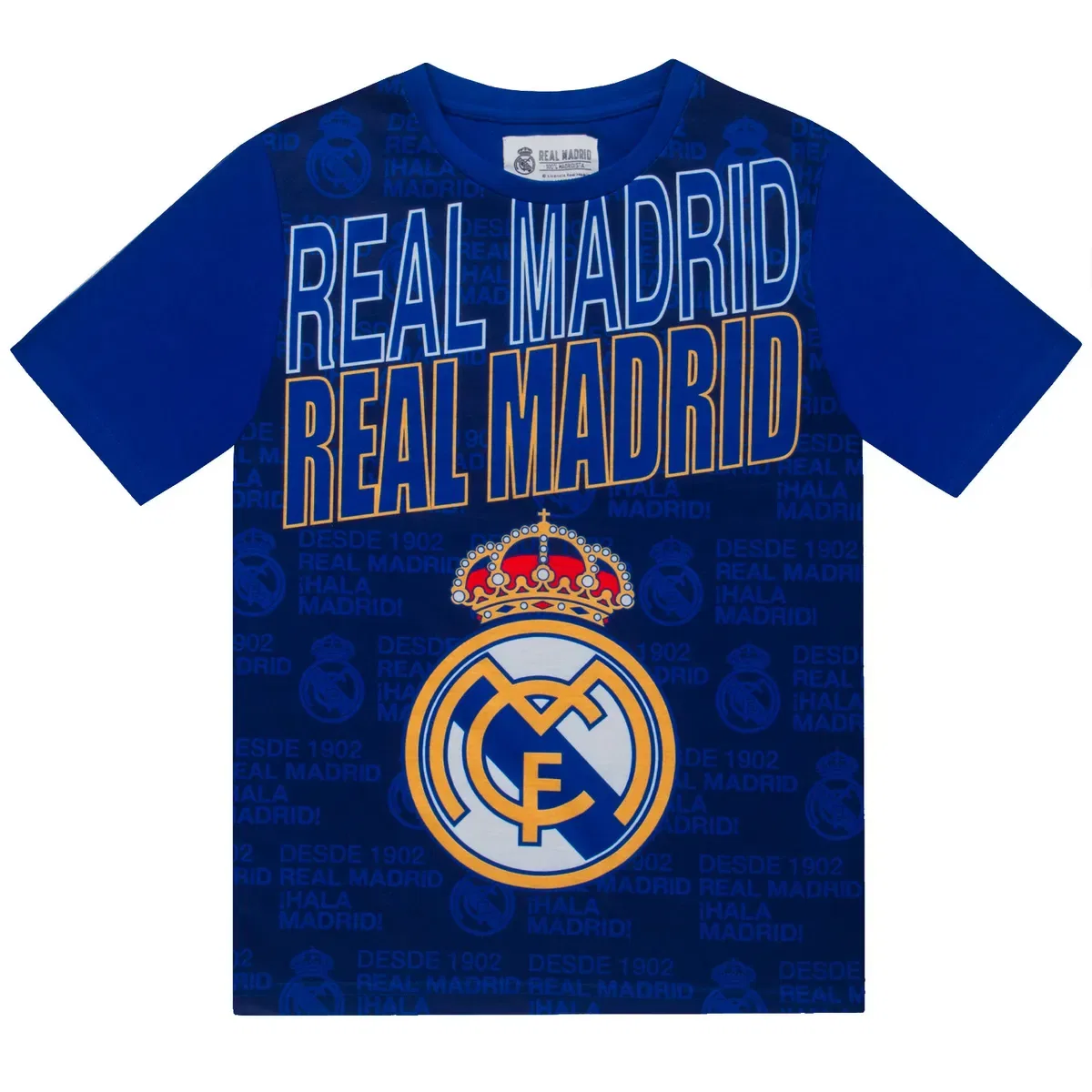 Детский комплект пижамы с коротким рукавом Real Madrid Fc, Blue — фото 2