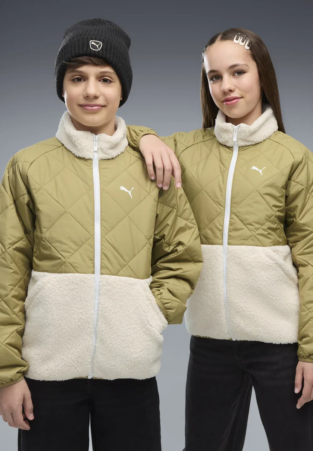 Стеганая куртка из искусственного меха унисекс - зимняя куртка Puma, Chai Latte — фото 2