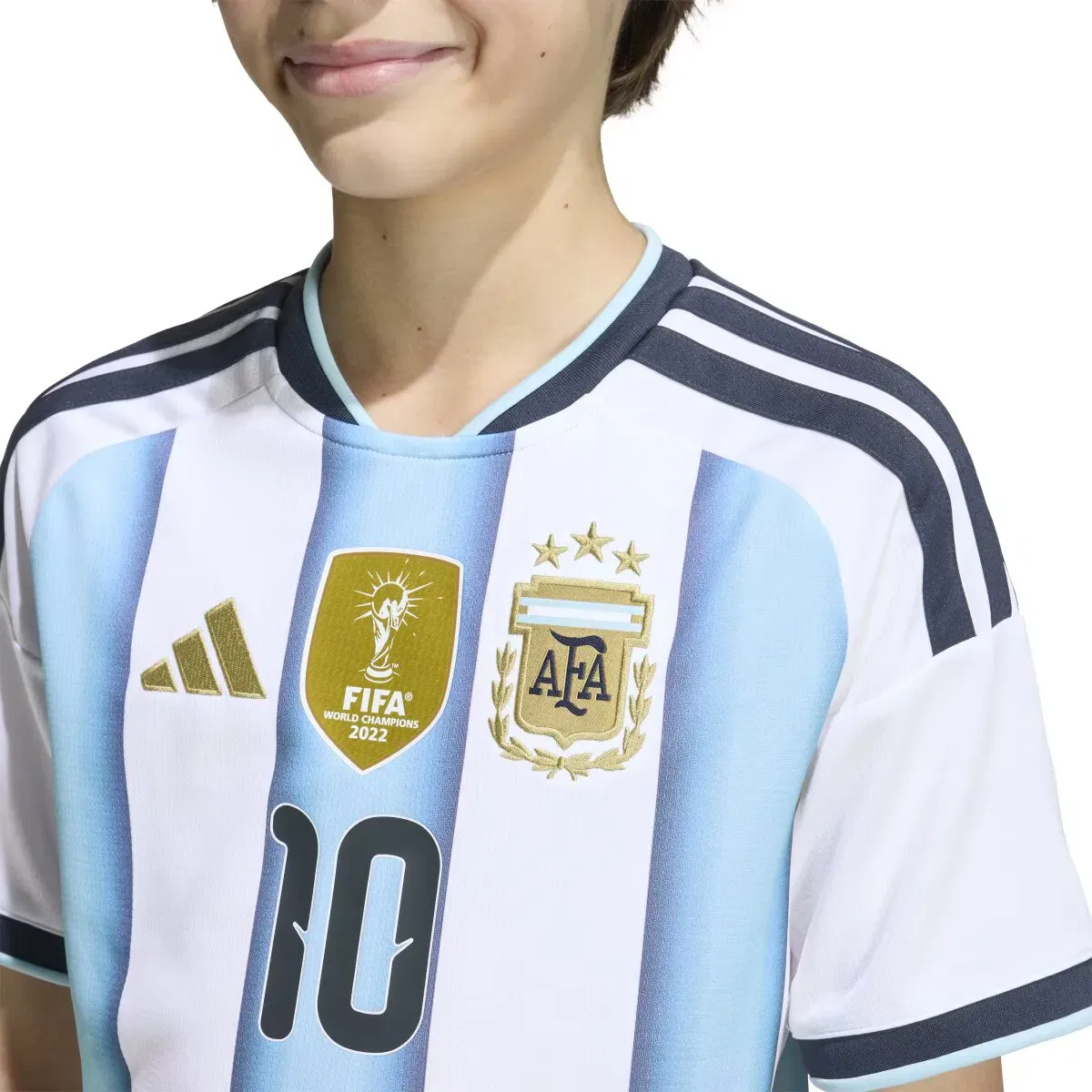 Детская футболка с принтом Argentina Mundial 2026 Messi adidas, Blanco / Azul — фото 4