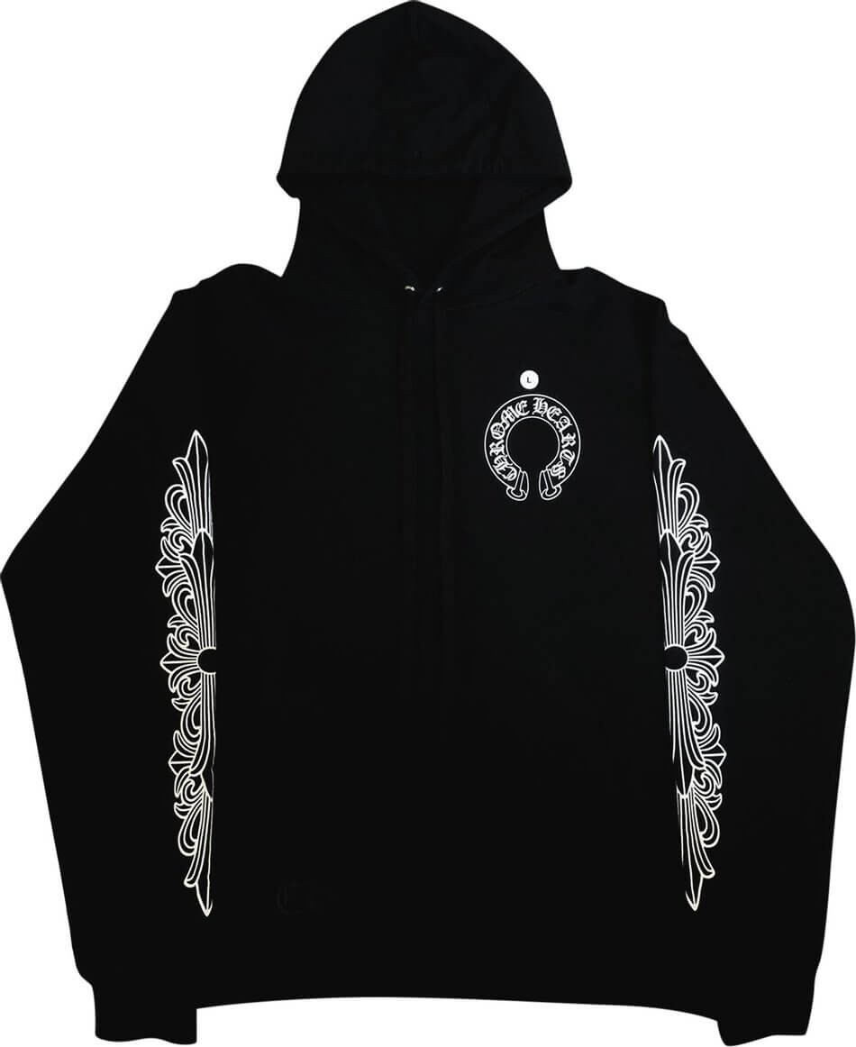 

Худи Chrome Hearts Horseshoe Floral, черный