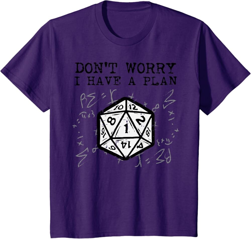 

Детская футболка RPG Gamer Dont Worry I Have Plan, фиолетовый
