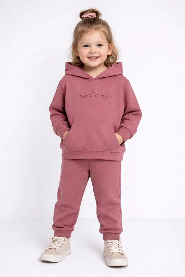 Детский спортивный костюм для девочек с капюшоном Basics Divonette, Dried Rose