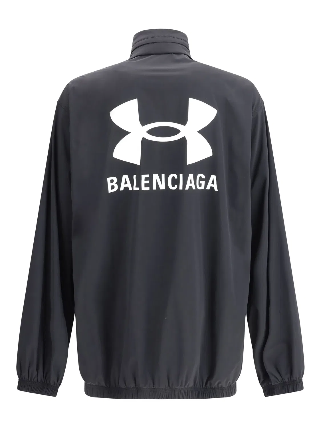 Balenciaga Ветровка с принтом, черная — фото 3