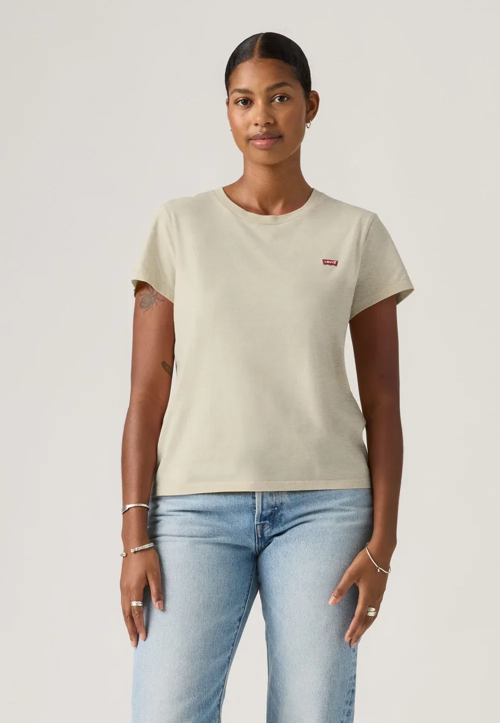 Идеальная футболка - базовая футболка Levi'S, Oatmeal Heather — фото 2