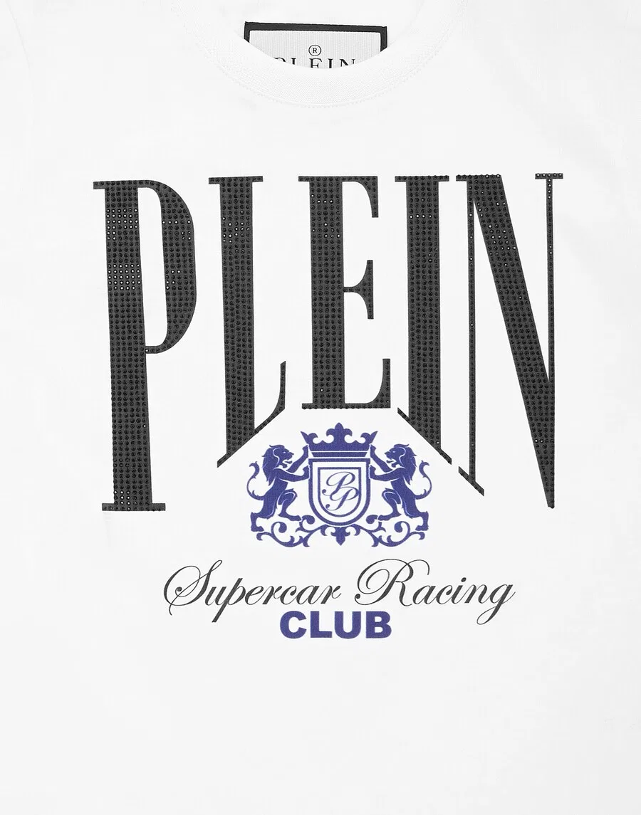 Футболка Philipp Plein 'Racing' белого цвета — фото 3