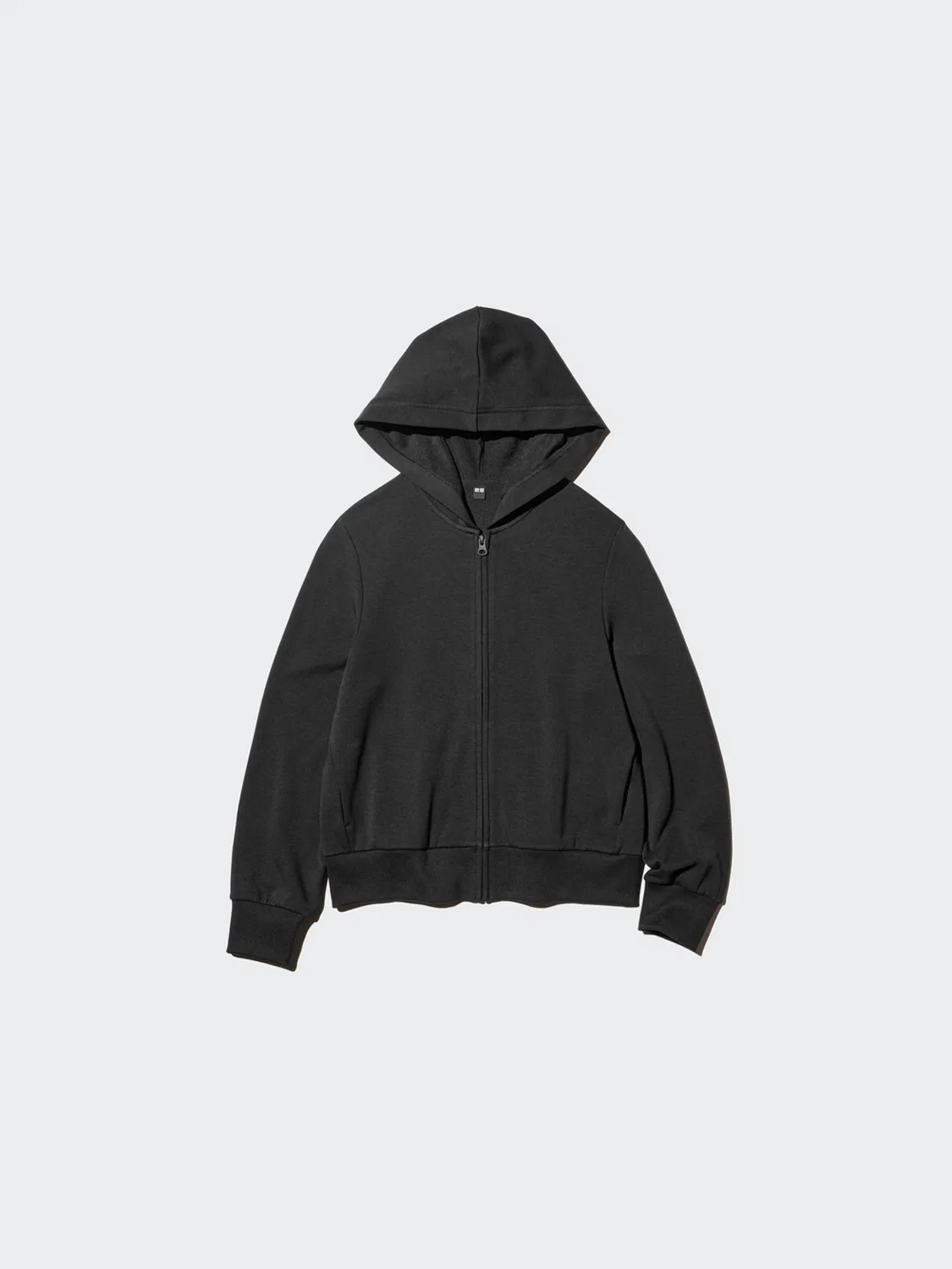 Куртка женская на молнии с капюшоном и флисовой подкладкой Uniqlo, коричнево-черный — фото 4