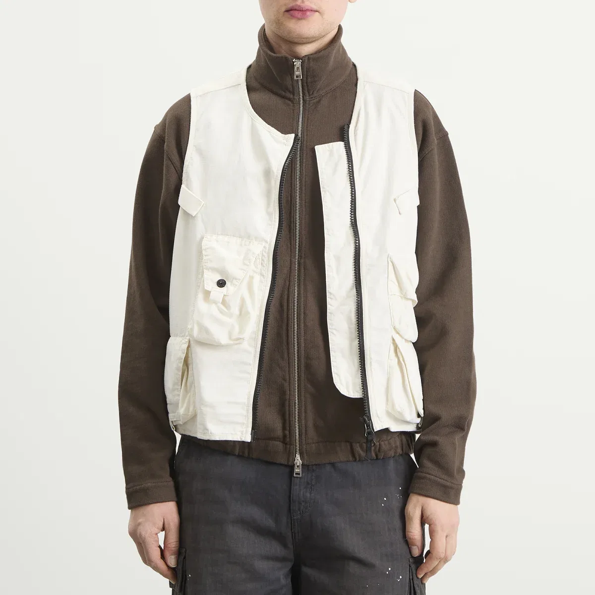 Жилет технический Cotton Nylon Micro Ripstop Stone Island, Ivory — фото 2