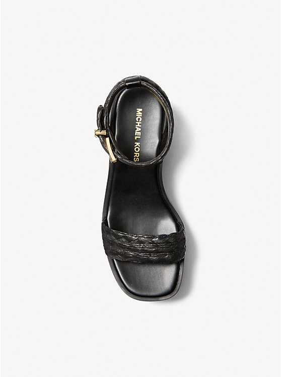Босоножки Sandra на соломенной платформе Michael Kors, черный — фото 3