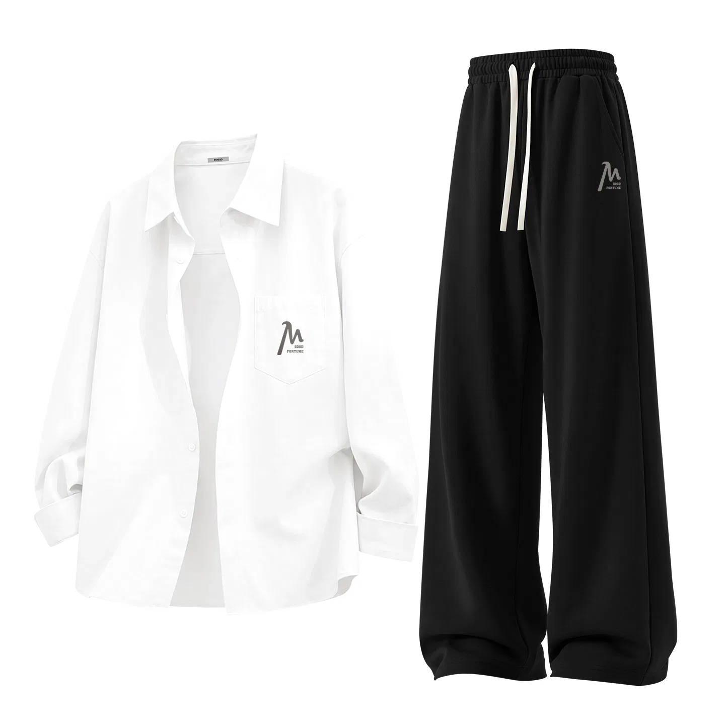 Детский комплект рубашек 2 шт MINISO, White + Black