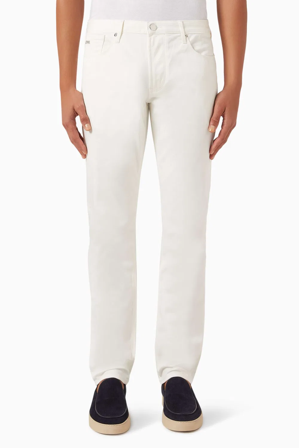 Джинсы слим-фит J06 Emporio Armani, белый