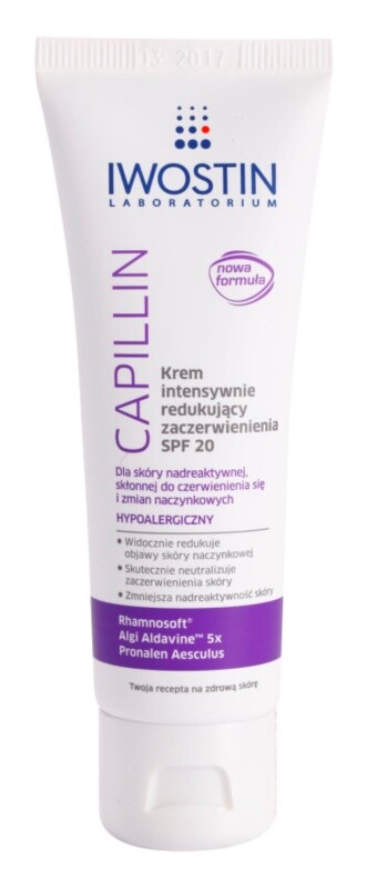 

Интенсивный крем против покраснений SPF 20 Iwostin Capillin