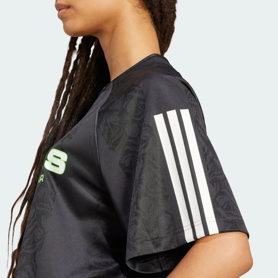Футболка спортивная с принтом Tiro x Common Goal Jacquard adidas, Черно-белый — фото 4