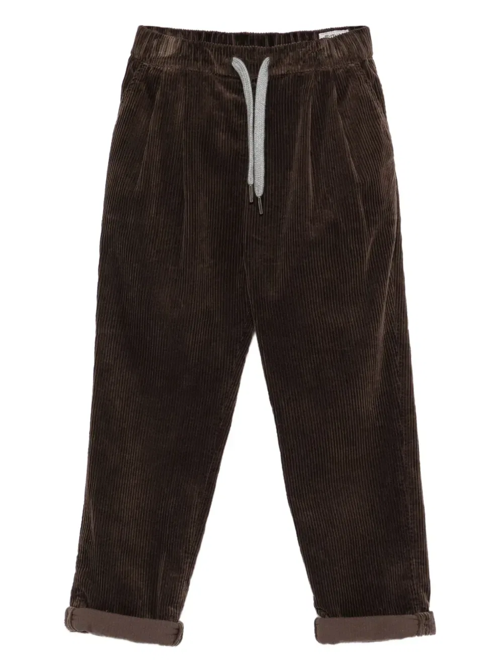 Брюки вельветовые Brunello Cucinelli Kids, коричневый