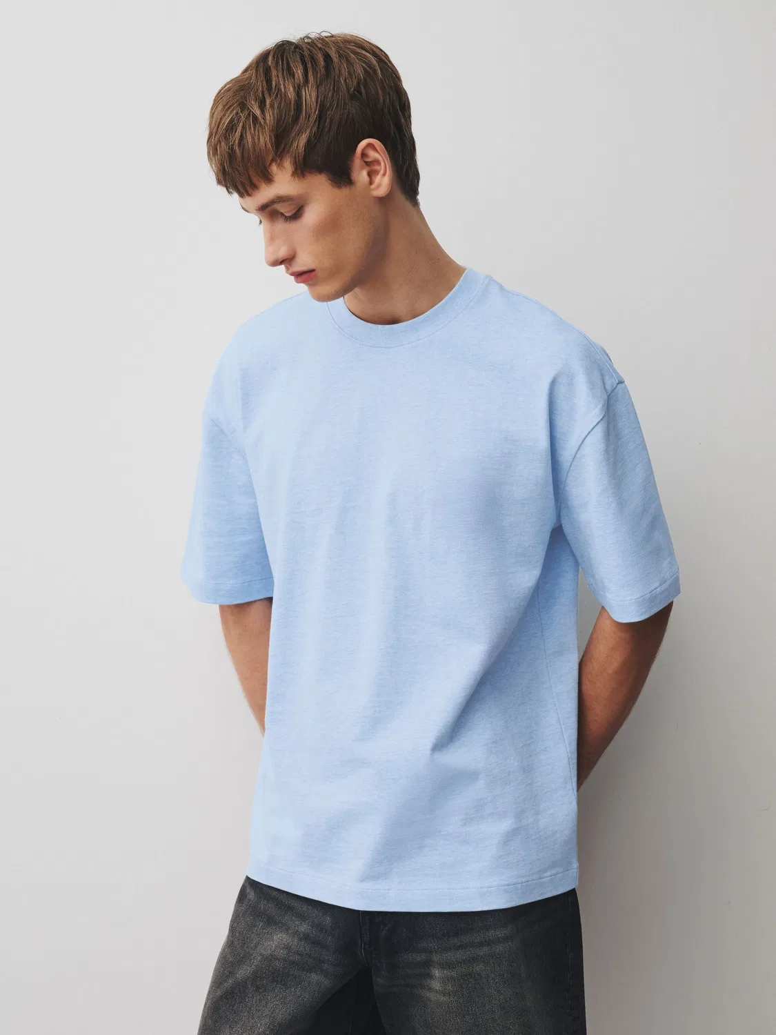 Футболка Relaxed Fit Heavyweight Ice Blue Marl Next