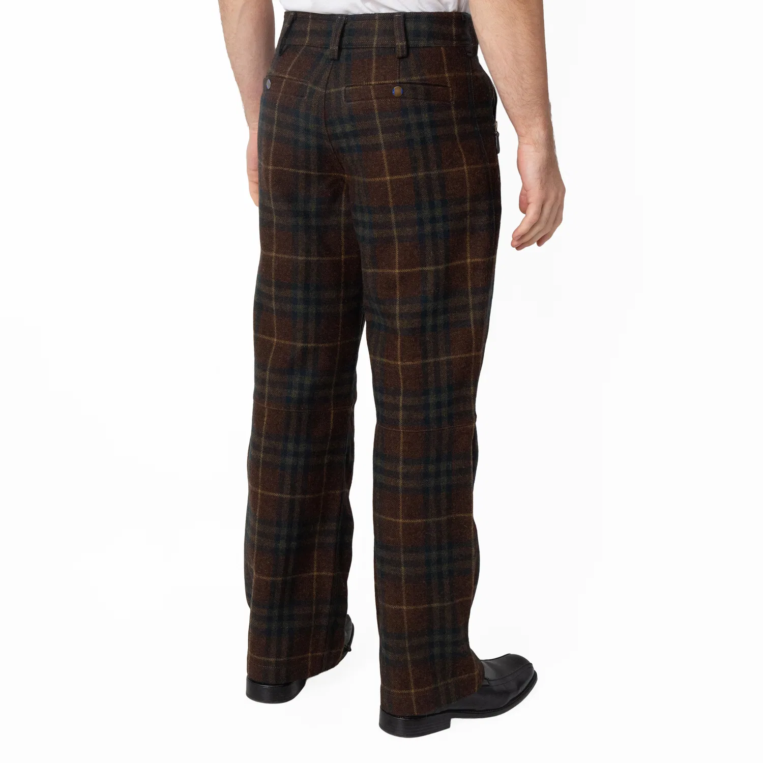 Брюки из шерсти с принтом Check Virgin Wool Zip Trousers Burberry, Tor Ip Check — фото 4