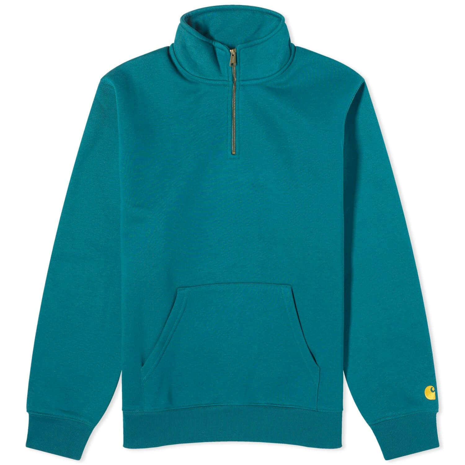 

Свитшот Carhartt Wip Chase Neck Zip, бирюзовый, Зеленый, Свитшот Carhartt Wip Chase Neck Zip, бирюзовый