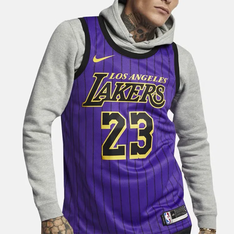 Джерси баскетбольное с принтом Lakers 23 Nike, фиолетовый — фото 4