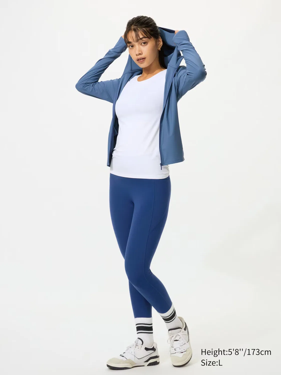 Футболка Uniqlo Airism dry-ex с защитой от УФ-излучения, длинный рукав, серый — фото 3