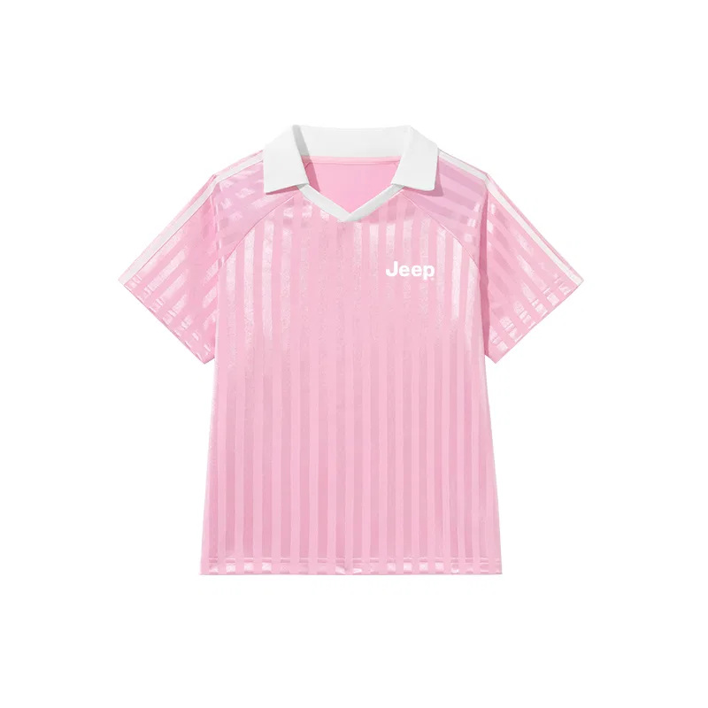 Детское поло с воротником Jeep Pink/E White Logo K