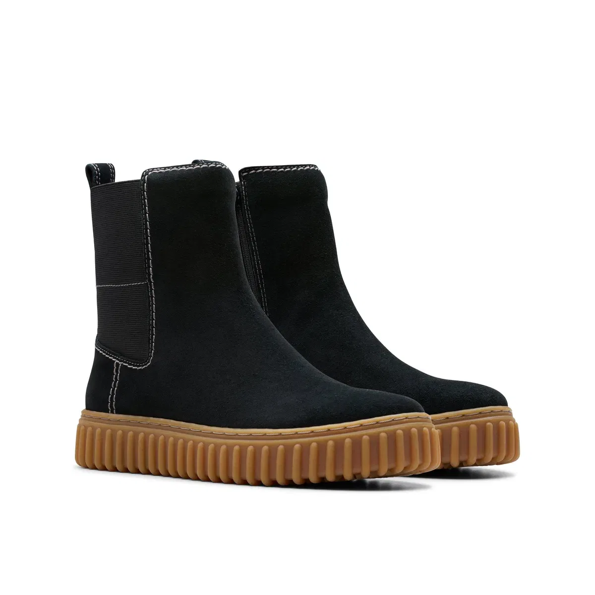 Детские ботинки на щиколотке Torhill Top Older Clarks, Black — фото 4