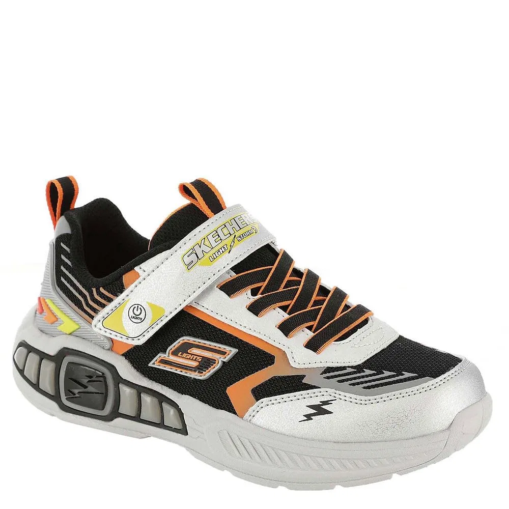 Детские кроссовки для мальчиков с подсветкой Light Storm 3 Skechers, Black Silver — фото 2