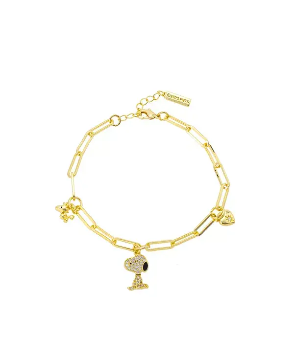 

Браслет с подвесками из кубического циркония и кристаллов Unwritten, gold