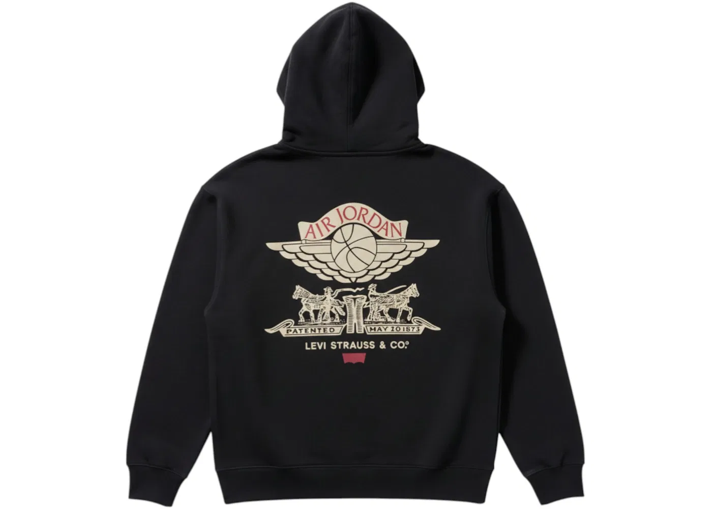 Мужская худи Nike Jordan x Levis Full Zip Hoodie, Black