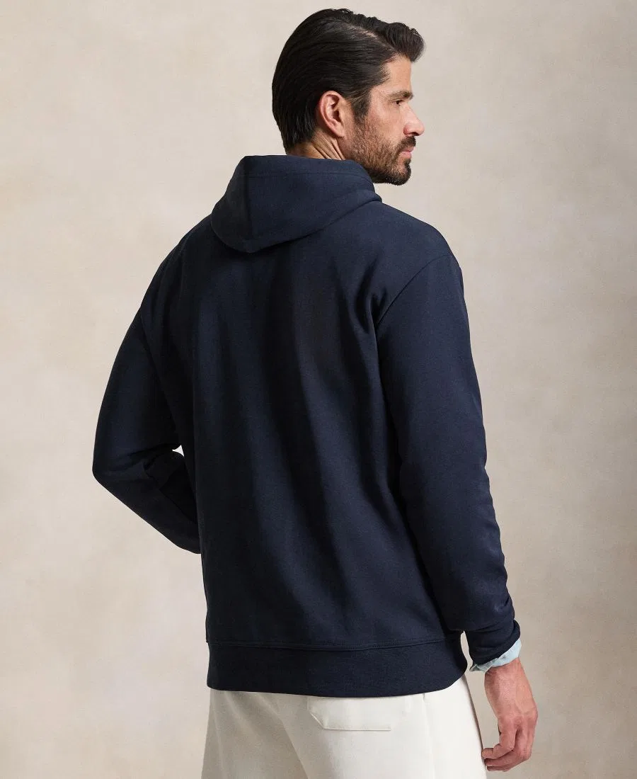 Мужской свитшот классического кроя с капюшоном Polo Ralph Lauren, Aviator Navy — фото 4
