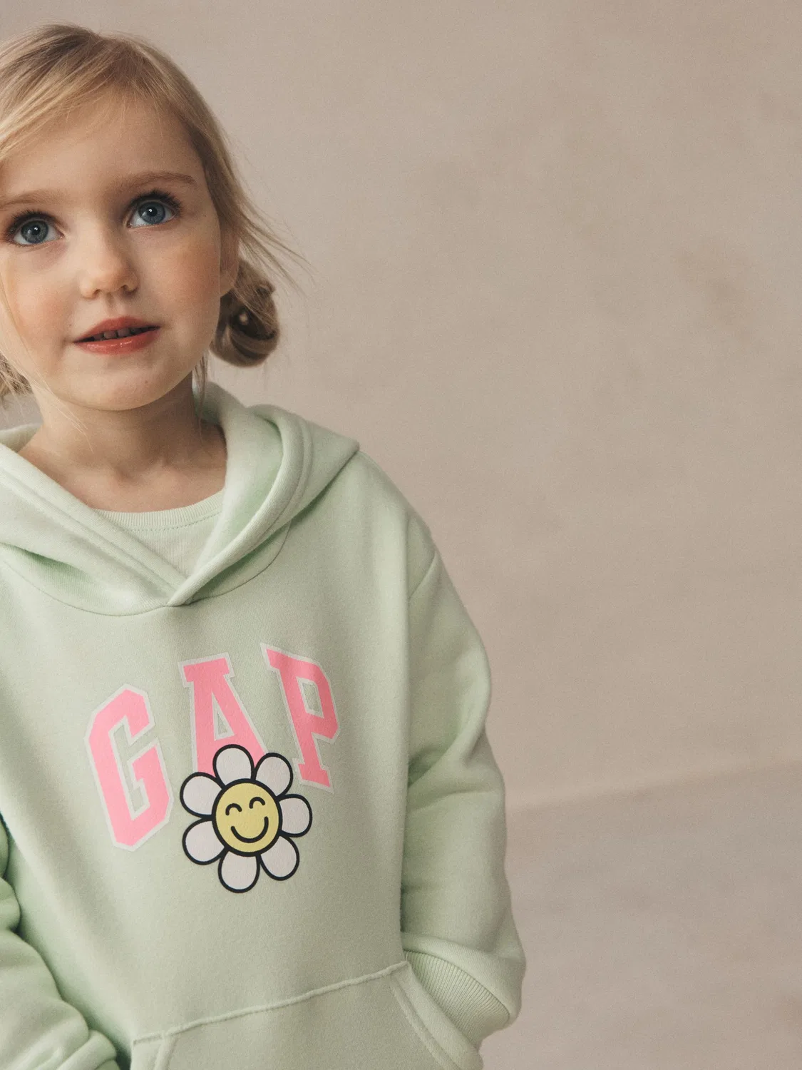 Худи Relaxed Logo Hoodie Gap, зеленый — фото 3