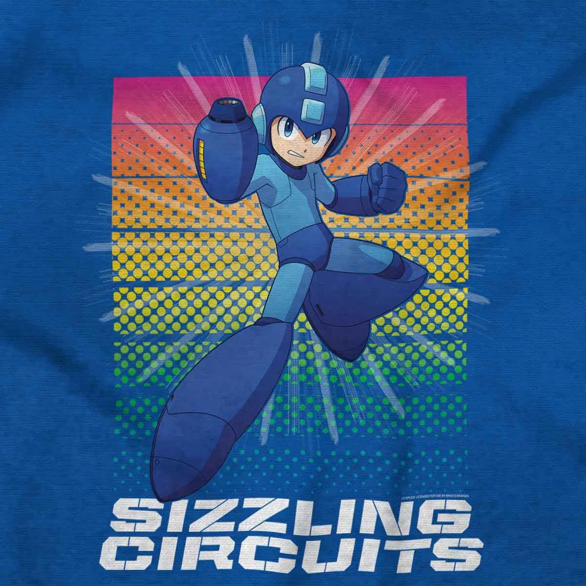 Детское боди-комбинезон с коротким рукавом Mega Man Sizzling Circuits Brisco Brands, Royal — фото 2