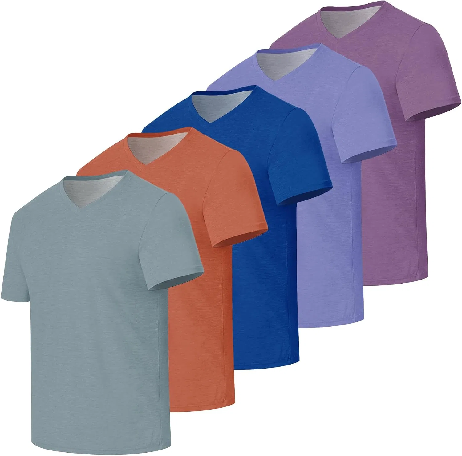 Мужские футболки с V-образным вырезом, с коротким рукавом, Style16(5pc), Style16(5pc)