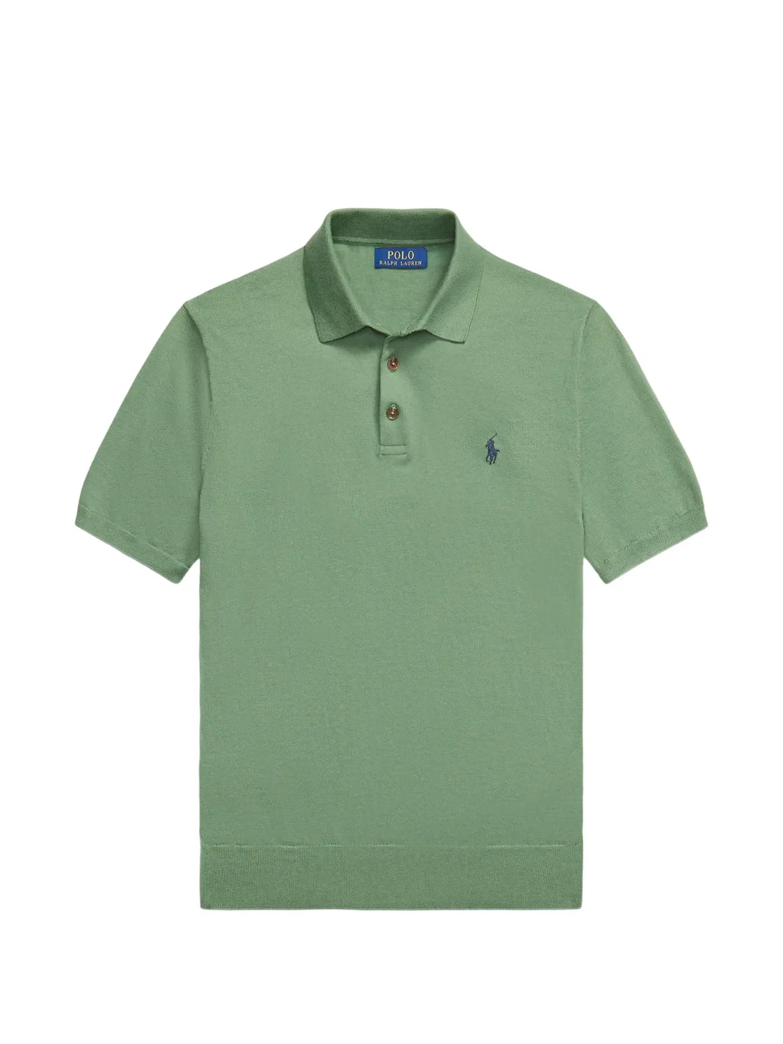 Рубашка-поло хлопковая зеленая Polo Ralph Lauren, зеленый