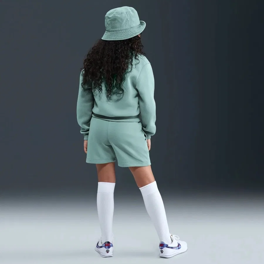 Шорты спортивные с принтом Sportswear Club Fleece Nike, Зелено-белый — фото 2