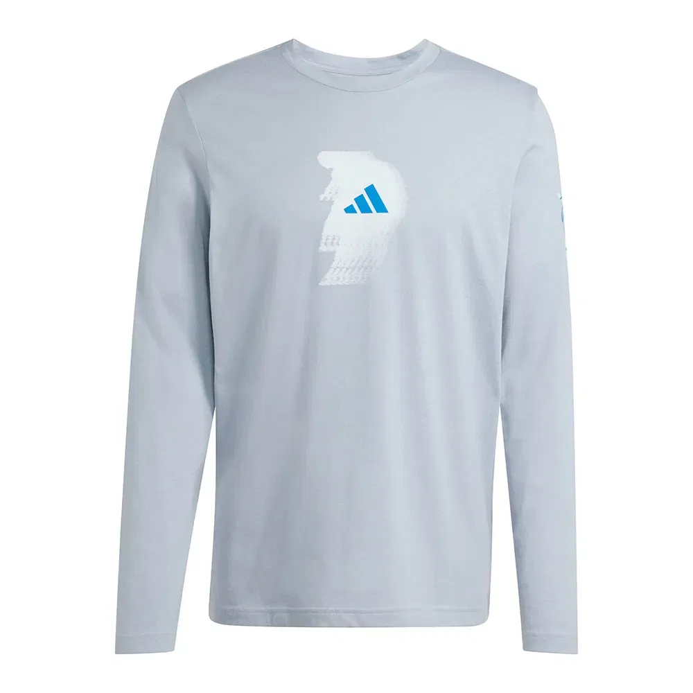 Мужская футболка с длинным рукавом с принтом Adidas Jude Bellingham, Grey — фото 3