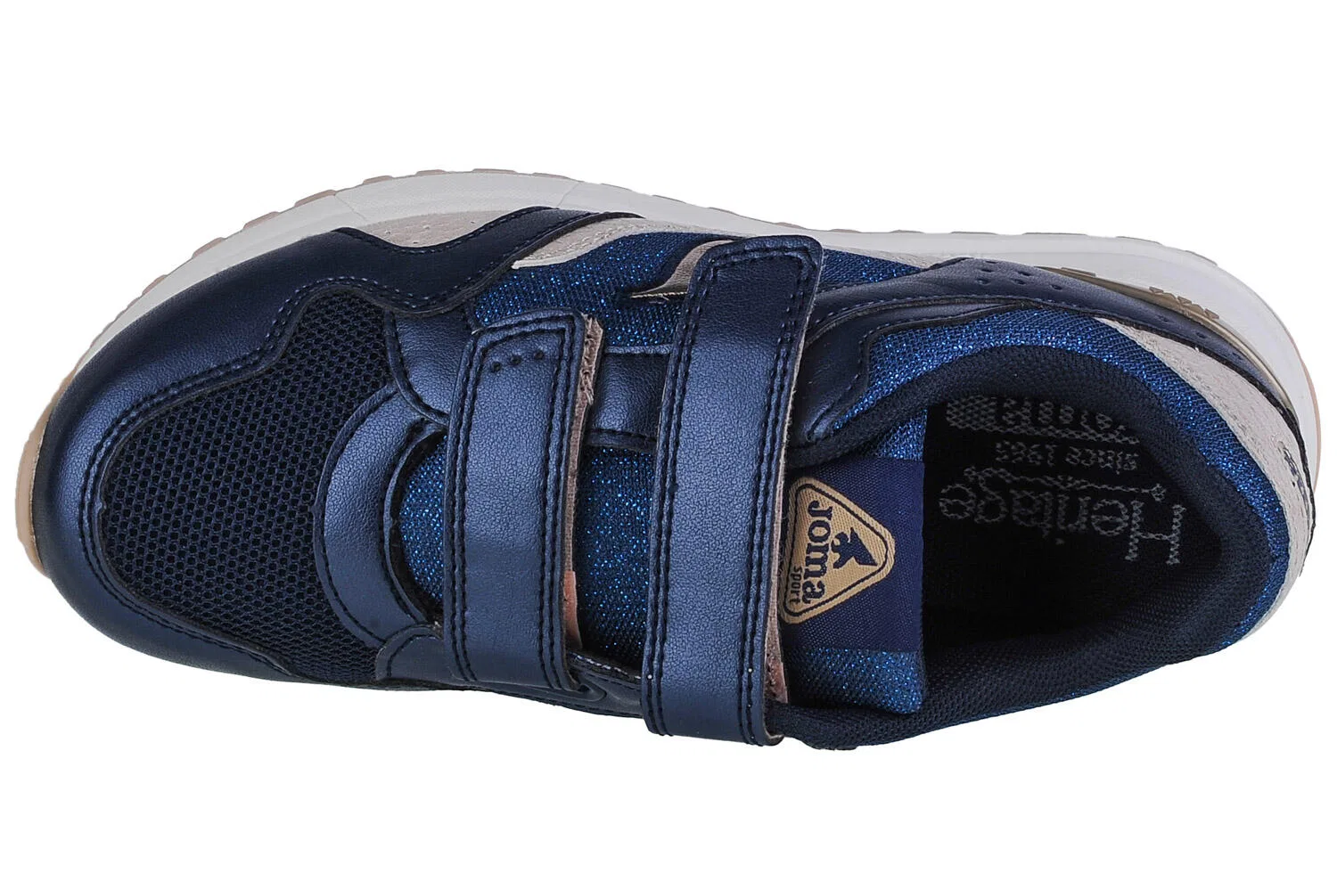 Детские кроссовки для девочек с дышащей сеткой Joma, Navyblau — фото 3