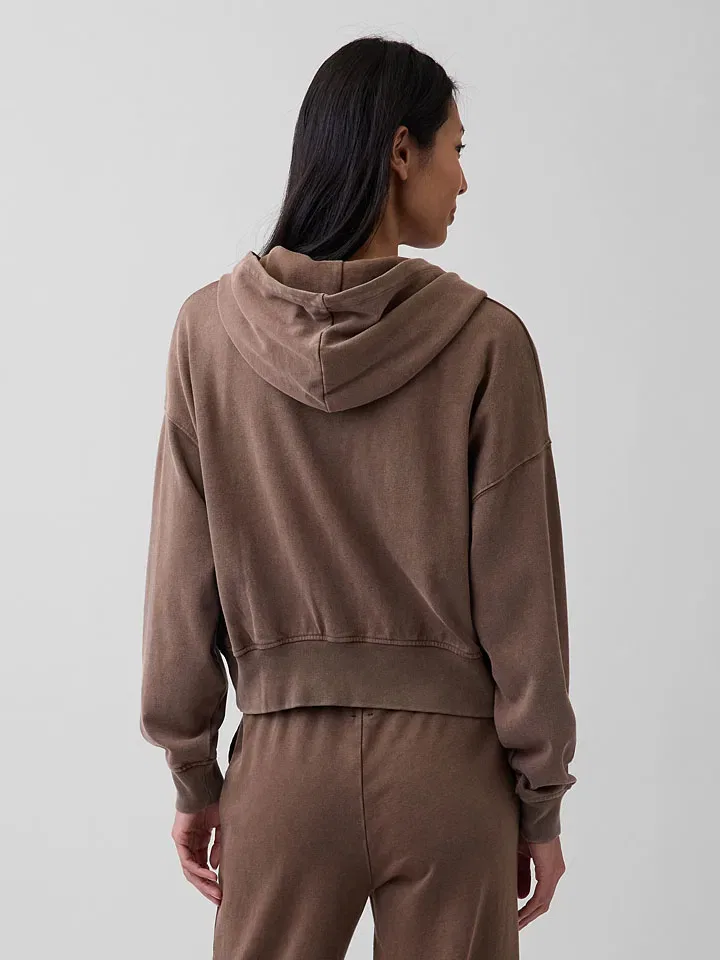 Женская свободная спортивная куртка с капюшоном GAP, Brown — фото 2