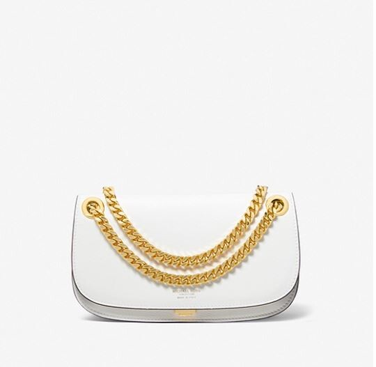 

Сумка-конверт миниатюрная кожаная Michael Kors Christie Mini Leather Envelope, белый