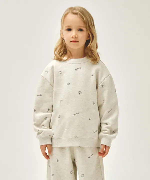 Свитшот Kids all over, Marithé Kids, овсяный