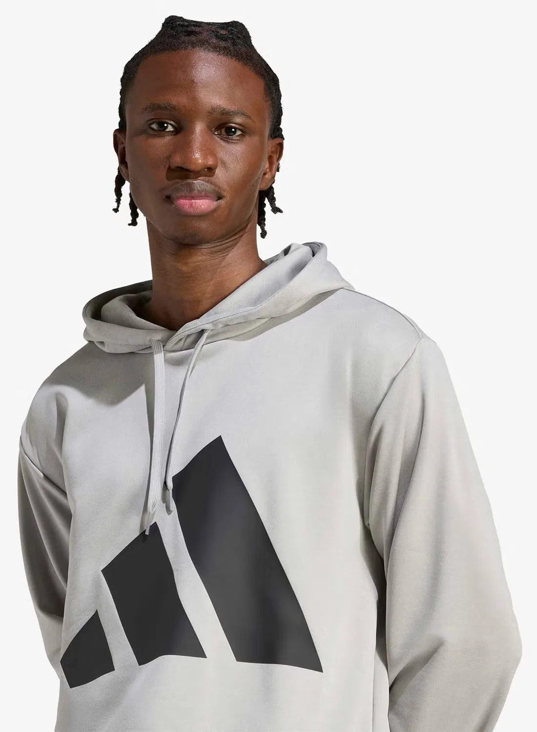 Комплект спортивный с капюшоном Big logo Adidas, серый — фото 3