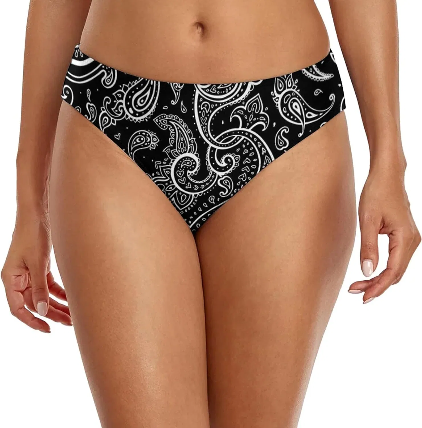 Женские бикини-трусы с принтом Classic Stretchy Beach Print, Grey