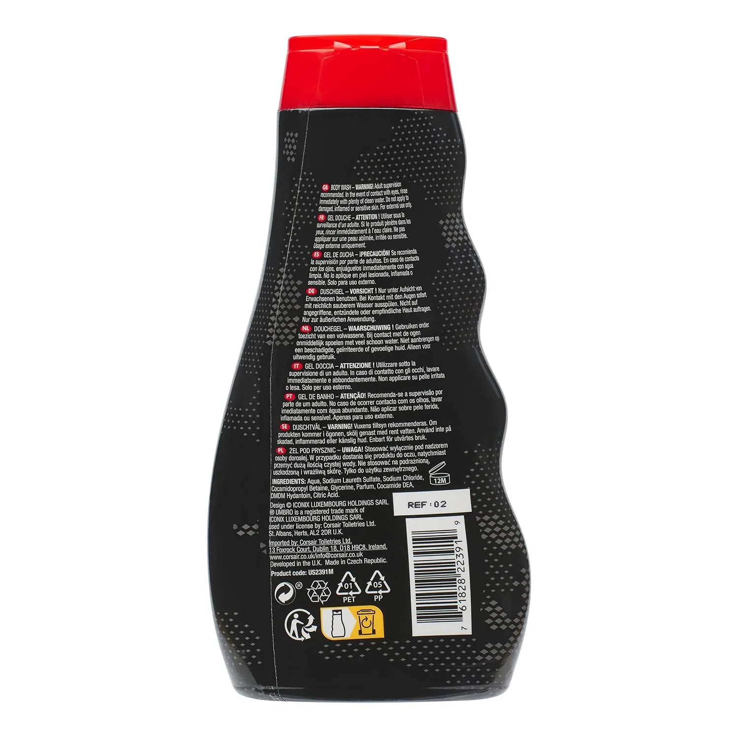Гель для душа Umbro Bodywash Power, набор 6x400мл, Fresh — фото 2
